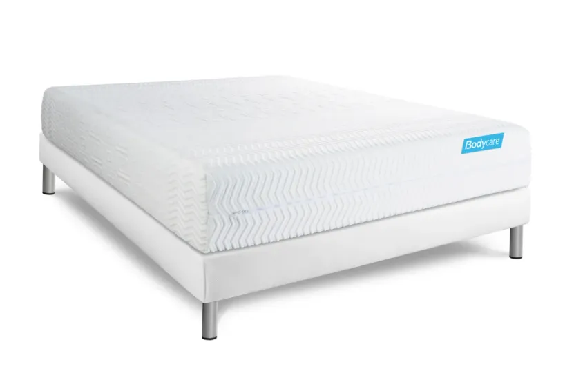 Ensemble Matelas Sommier 140x200 cm - Sommier Blanc (déjà monté) - Biocare