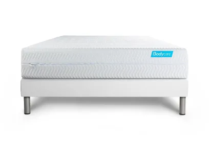 Ensemble Matelas Sommier 160x200 cm - Sommier Blanc (déjà monté) - Biocare