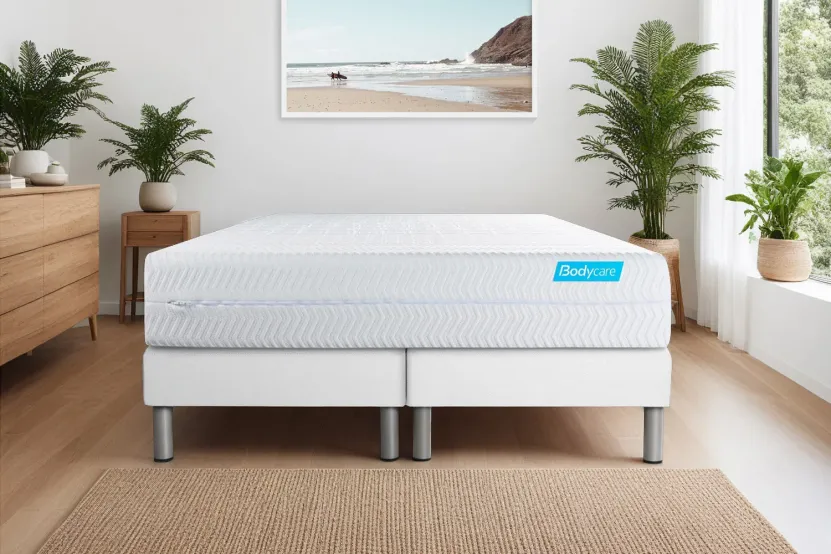 Ensemble Matelas Sommier 160x200 cm - 2 Sommiers Blanc - Biocare