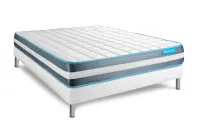 Pack lit complet 200x200 cm - Matelas + Sommier Blanc (en kit) + 2 oreillers + Couette - Bodyform Pack lit complet 200x200 cm - Matelas + Sommier Blanc (en kit) + 2 oreillers + Couette - Bodyform