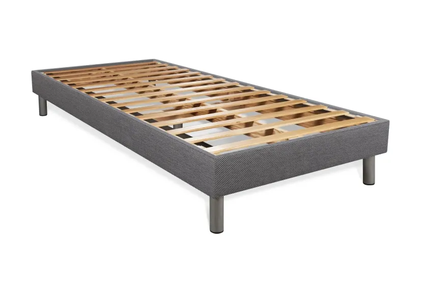 Ensemble Matelas Sommier 90x200 cm - Sommier Gris (en kit) - Bodyform