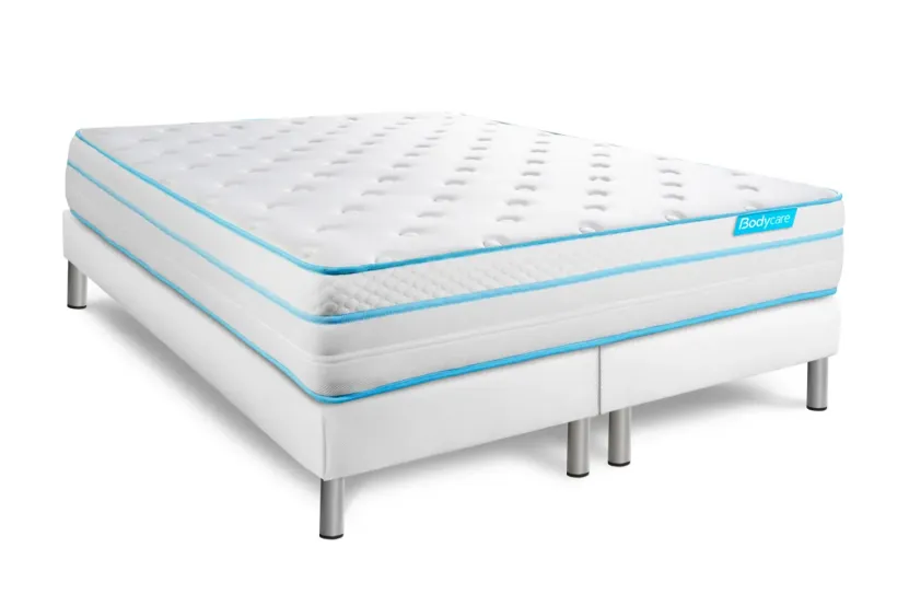 Ensemble Matelas Sommier 180x200 cm - 2 Sommiers Blanc - Bodyzone+