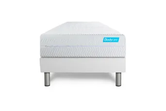 Ensemble Matelas Sommier 90x200 cm - Sommier Blanc (déjà monté) - Biocare