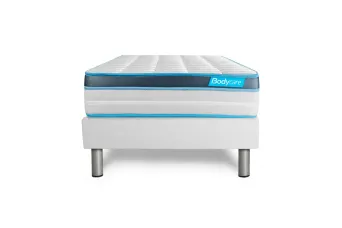 Ensemble Matelas Sommier 90x190 cm - Sommier Blanc (en kit) - BodyFit