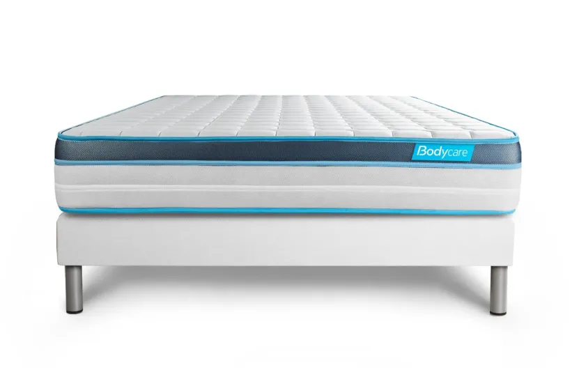 Ensemble Matelas Sommier 160x200 cm - Sommier Blanc (déjà monté) - Perform