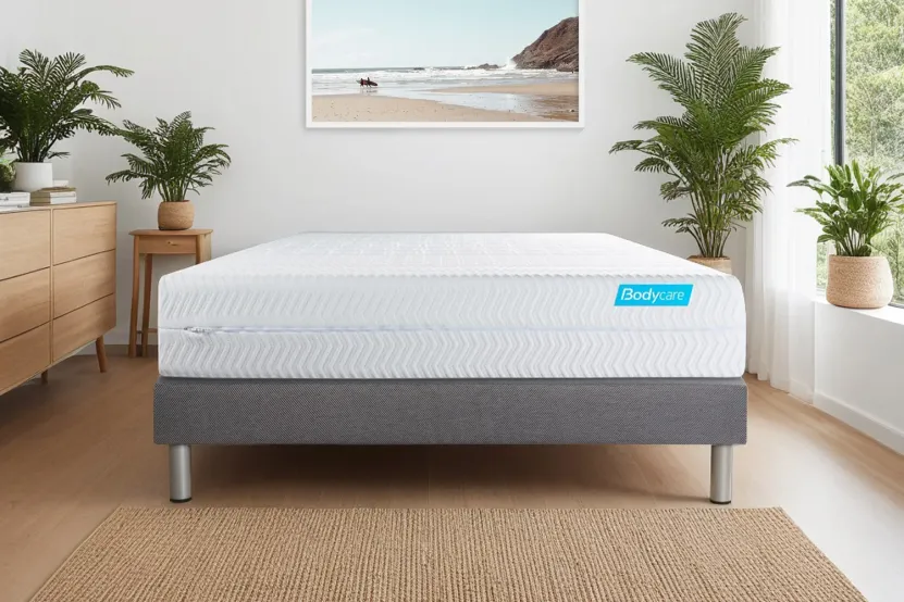 Ensemble Matelas Sommier 180x200 cm - Sommier Gris (en kit) - Biocare