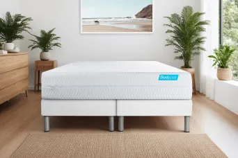 Ensemble Matelas Sommier 180x200 cm - 2 Sommiers Blanc - Biocare